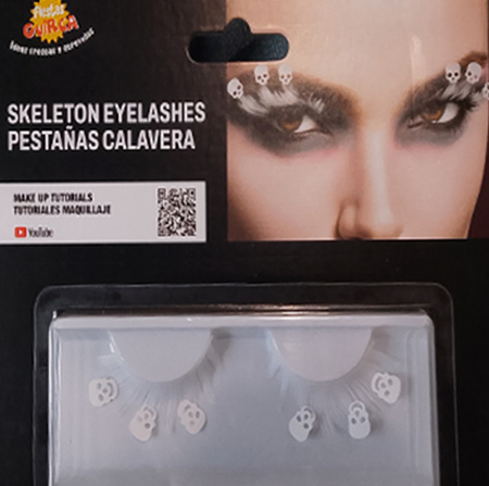 SZTUCZNE RZĘSY BIAŁE CZASZKI