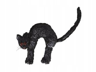 DEKORACJA CZARNY KOT 23 X 22 CM