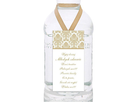 Zawieszki na alkohol, biały i złoty (1 op. / 25 szt.)