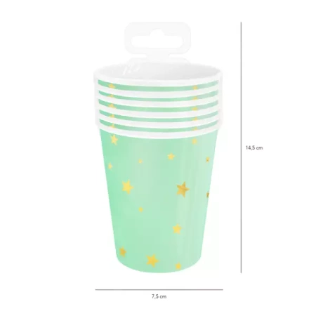 KUBECZKI MIĘTOWE W ZŁOTE GWIAZDKI