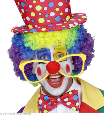 OKULARY KLAUNA GIGANTYCZNE ŻÓŁTE Z NOSEM