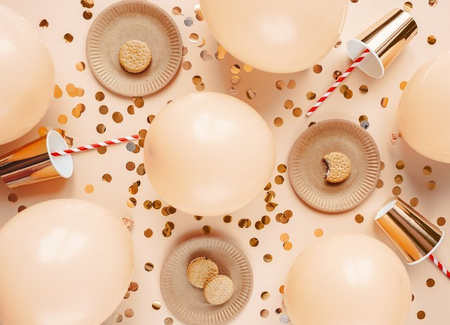 BALONY ECO 30CM PASTELOWE BRZOSKWINIA 10SZT.