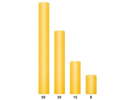 TIUL GŁADKI ŻÓŁTY 15 cm x 9 m