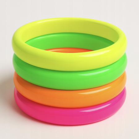 ZESTAW 4 KOLOROWE BRANSOLETKI DISCO