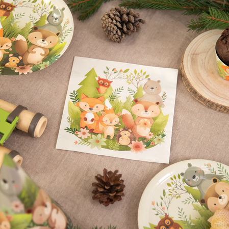 SERWETKI PAPIEROWE LEŚNI PRZYJACIELE 33X33 CM 10 SZT