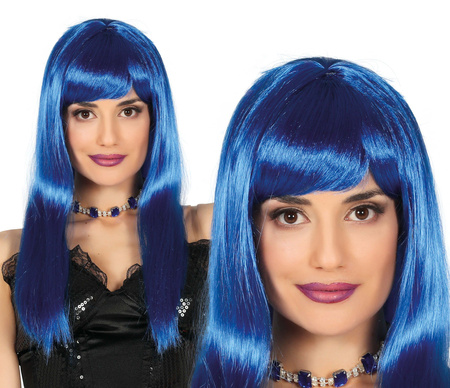 PERUKA NIEBIESKA Z GRZYWKĄ