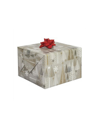 PAPIER PREZENTOWY ZŁOTE CHOINKI 200X70 CM