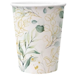 KUBECZKI PAPIEROWE KOMUNIA EUKALIPTUS 250 ML 8 SZT