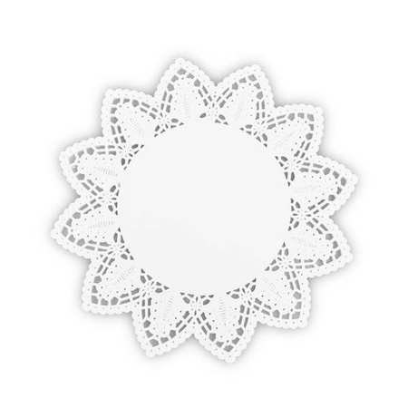 SERWETKI DEKORACYJNE AŻUROWE  24 CM 12 SZT.