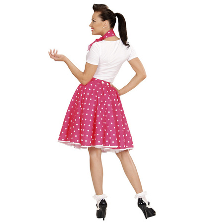 SPÓDNICA W GROCHY Z APASZKĄ RÓŻ