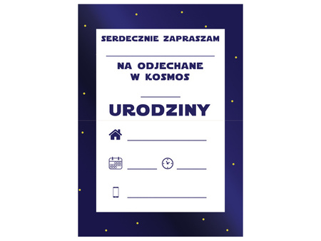 ZAPROSZENIA KOSMOS 6 SZT