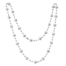 NASZYJNIK KULE DISCO SREBRNY LATA 80