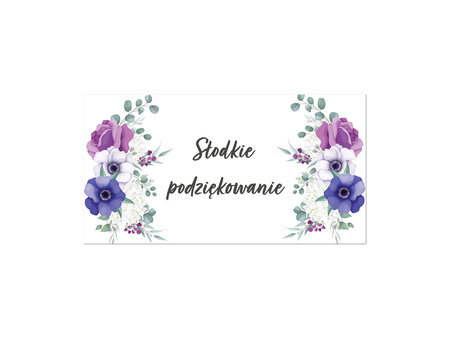 NAKLEJKI NA PUDEŁKA NA CIASTO KOLOROWE KWIATY 8 SZT 