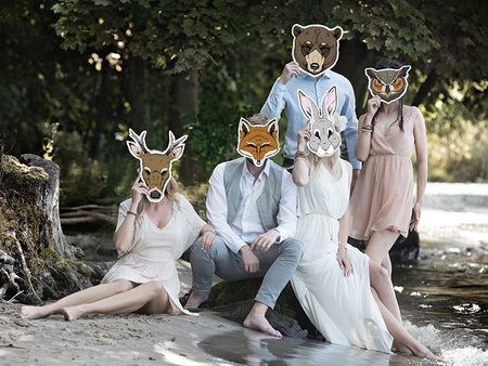 MASKA PAPIEROWA SOWA PUCHACZ