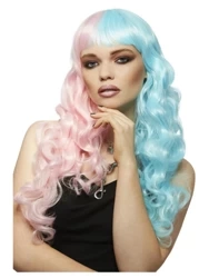 PERUKA RÓŻOWO-BŁĘKITNA SYRENA MANIC PANIC