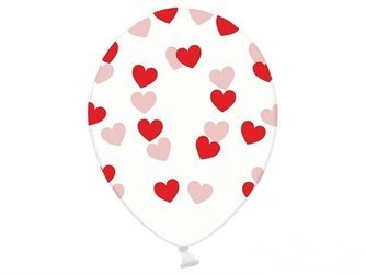 BALONY 30 cm CZERWONE SERCA 50 szt.