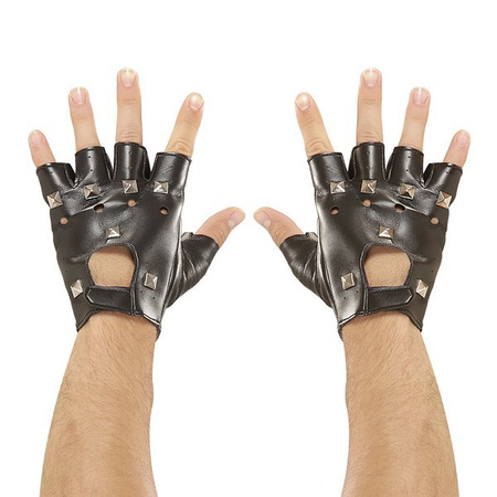 RĘKAWICZKI CZARNE Z ĆWIEKAMI