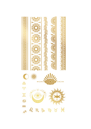 ZŁOTE TATUAŻE ZMYWALNE