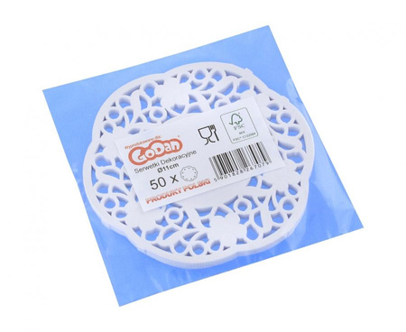 SERWETKA DEKORACYJNA PAPIEROWA 11 CM 50 SZT 