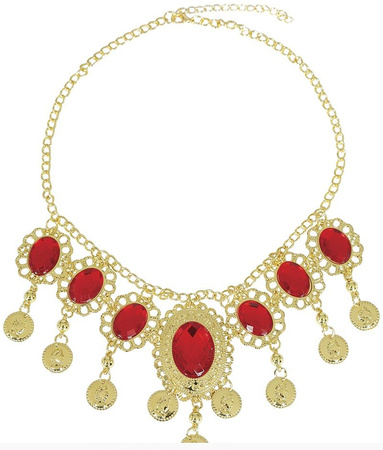 ZŁOTY NASZYJNIK Z RUBINAMI