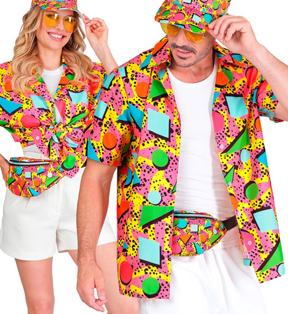 KOSZULA FUNKY DISCO LATA 80 RÓŻOWA