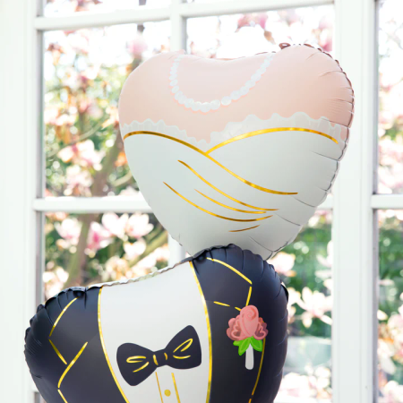 BALON FOLIOWY SERCE PANNA MŁODA 18 CALI 45 CM