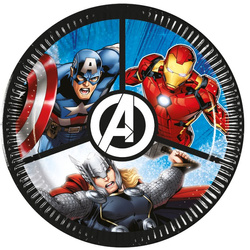 TALERZYKI PAPIEROWE AVENGERS 20 CM 8 SZT