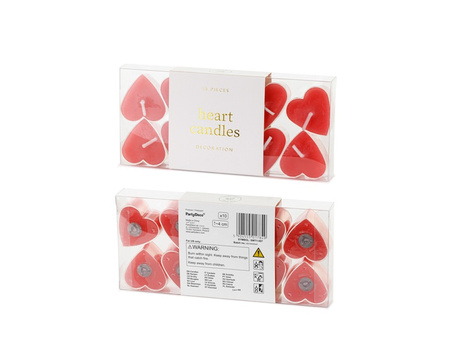ŚWIECZKI SERCA 4 CM 10 SZT SERDUSZKA