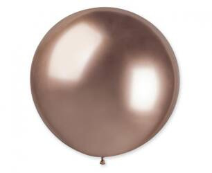 BALON LATEKSOWY GEMAR 80 cm KULA RÓŻOWE ZŁOTO 1 szt. GLOSSY
