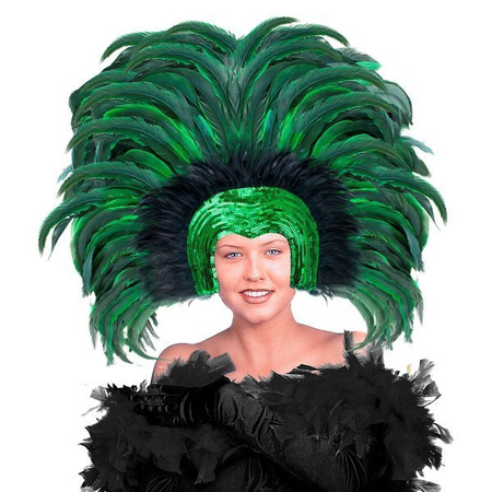 PIÓROPUSZ RIO ZIELONO-CZARNY