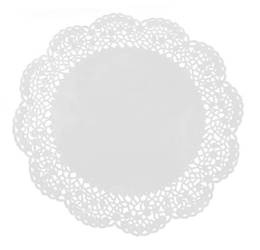 SERWETKA DEKORACYJNA BIAŁA 30X30 CM OKRĄGŁA