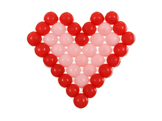 SIATKA BALONOWA SERCE 63 X 58 CM