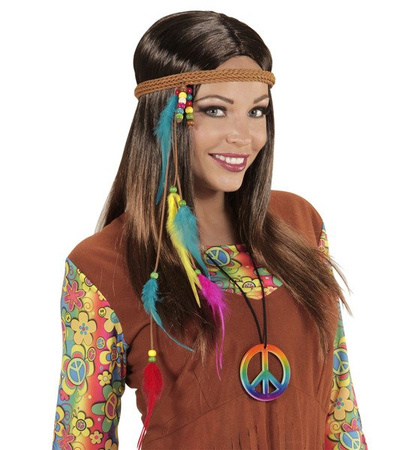 OPASKA HIPPIE Z PIÓRKAMI