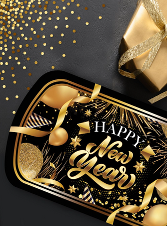 TACKA SYLWESTROWA 39 X 24 CM HAPPY NEW YEAR