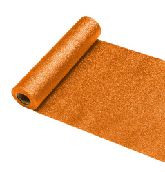 BIEŻNIK POMARAŃCZOWY BROKATOWY 30 X 500 CM