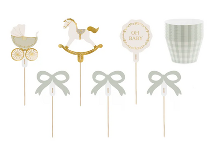 TOPPERY PAPIEROWE PAPILOTKI 6 SZT 10 CM