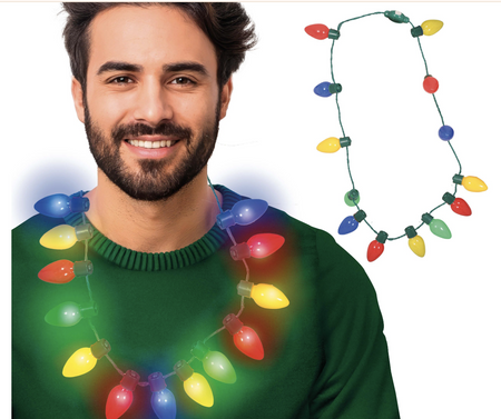 LEDOWY NASZYJNIK ŚWIECĄCY BOŻE NARODZENIE