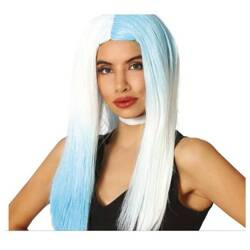 PERUKA NIEBIESKO-BIAŁA