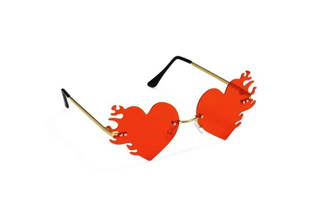 OKULARY SERDUSZKA PŁOMIENIE CZERWONE WALENTYNKI
