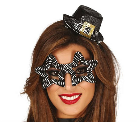 ZESTAW SYLWESTROWY KAPELUSIK OKULARY