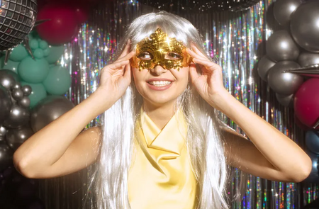 MASKA WENECKA ZŁOTA 