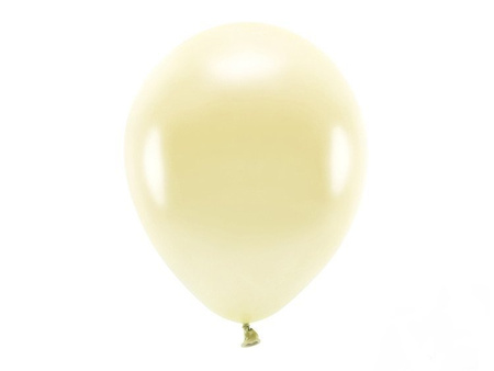 BALONY ECO 30 cm METAL SŁOMKOWY 10 szt