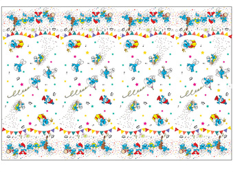 OBRUS PLASTIKOWY SMERFY 120 X 180 CM