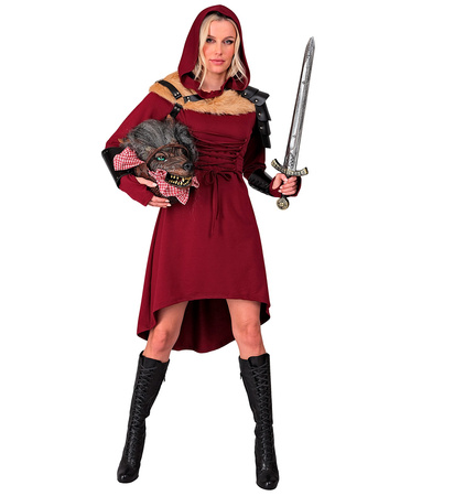 STRÓJ CZERWONA TUNIKA ŚREDNIOWIECZNA