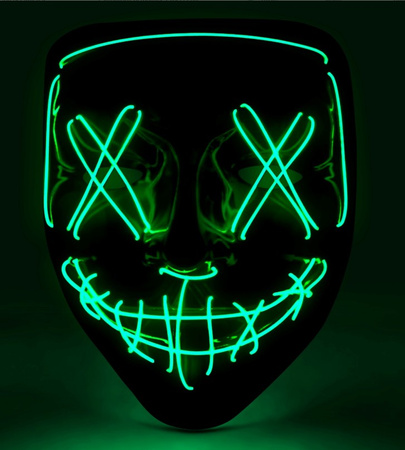 MASKA LED ŚWIECĄCA ZIELONA