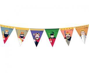 GIRLANDA Z FLAGAMI KRÓLOWIE I KSIĄŻĘTA POLSKI 360 CM