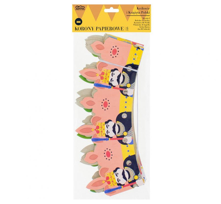 KORONY PAPIEROWE KRÓLEWSKA IMPREZA 6 SZT