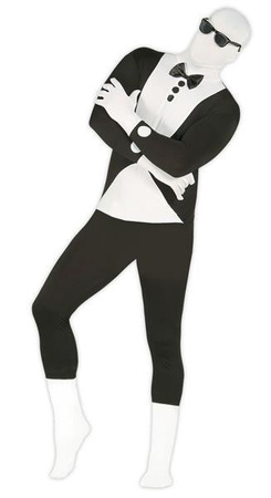 STRÓJ SMOKING BIAŁO-CZARNY 