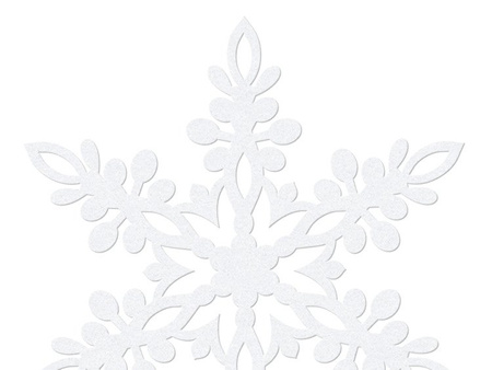 Dekoracje papierowe Śnieżynka, biały, 9cm (1 karton / 50 op.) (1 op. / 10 szt.)