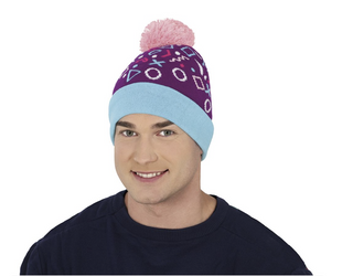 TURKUSOWO-RÓŻOWA CZAPKA DLA DOROSŁYCH